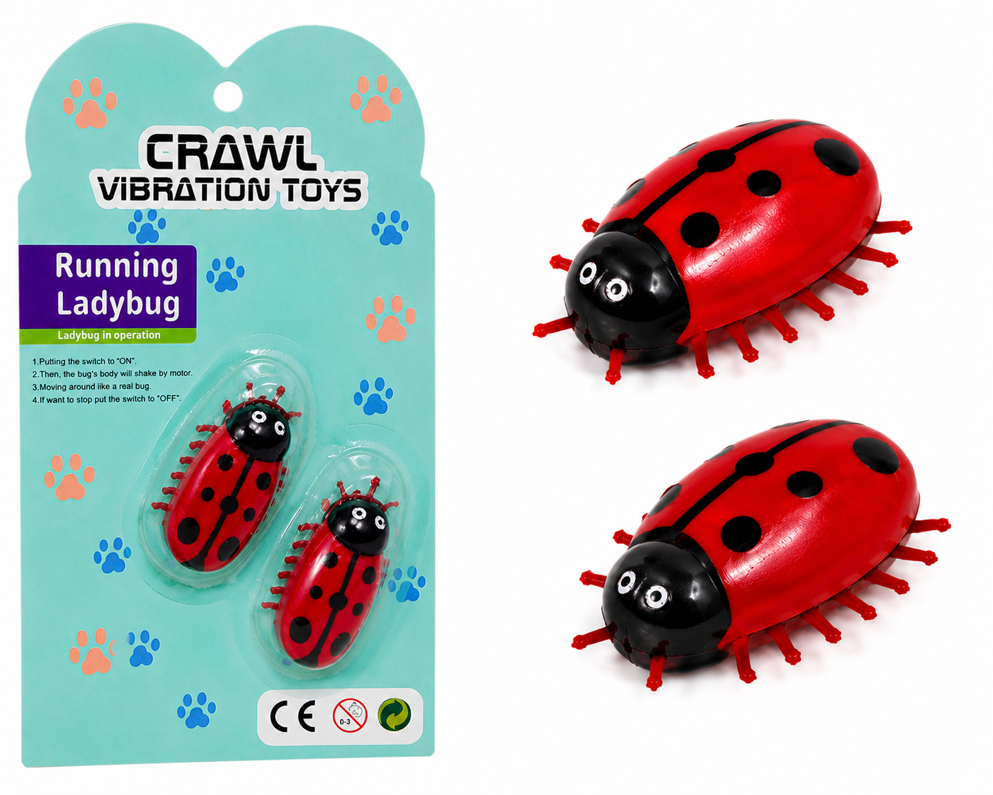 Running Ladybug Toy – Realistic Vibrating Insect Toy