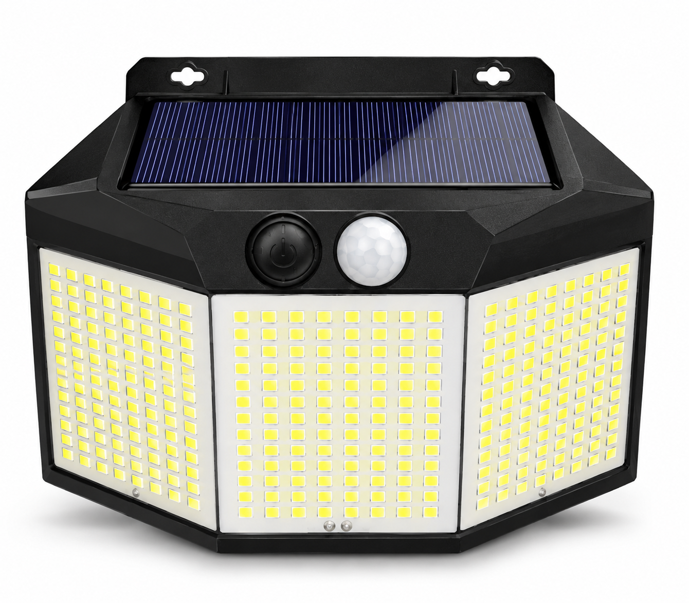 432 LED Solar Wall Light with PIR Motion Sensor – 3 Head Outdoor Security Light