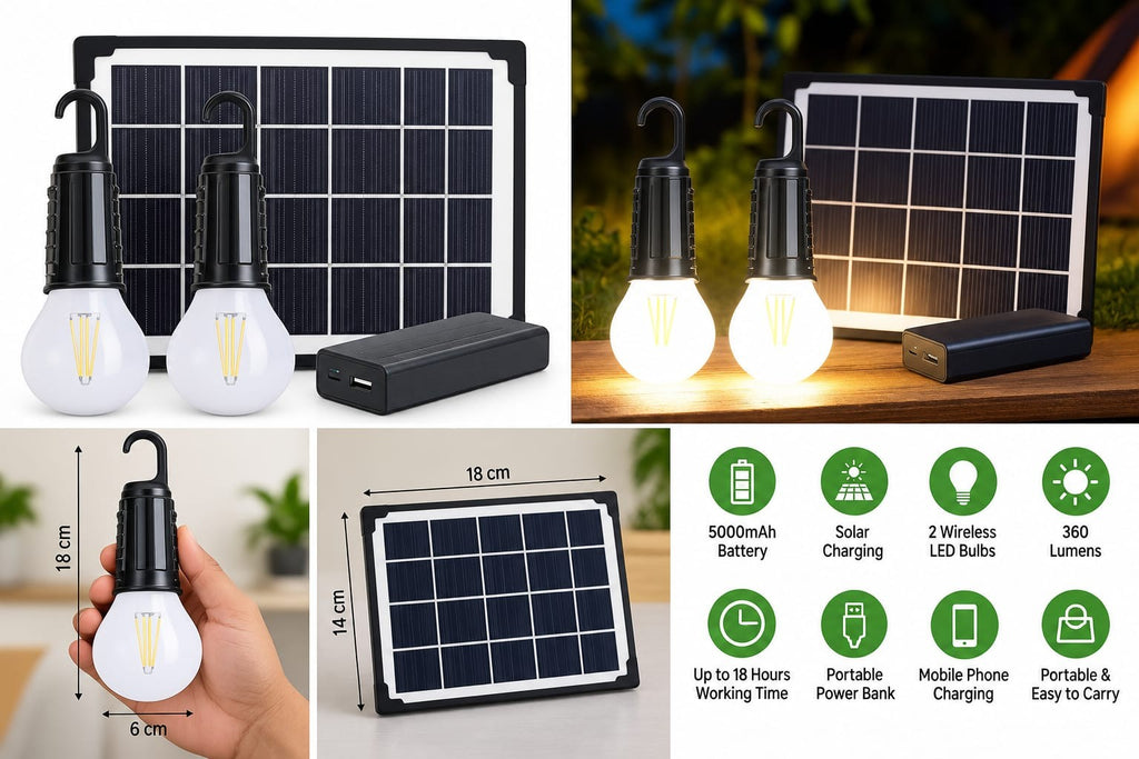 Multi-Function Solar Light Kit specifications and dimensions