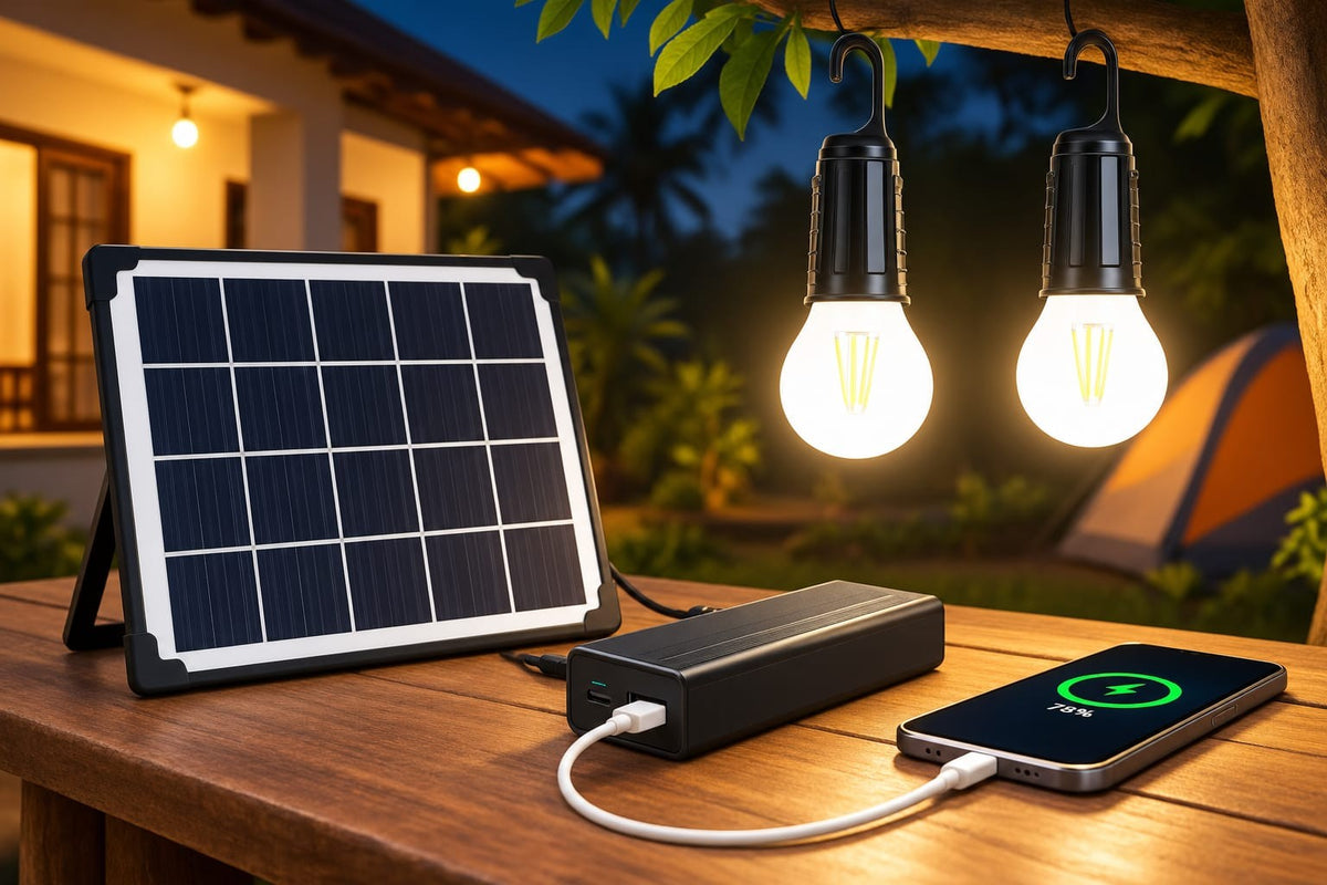 Multi-Function Solar Light Kit in outdoor use