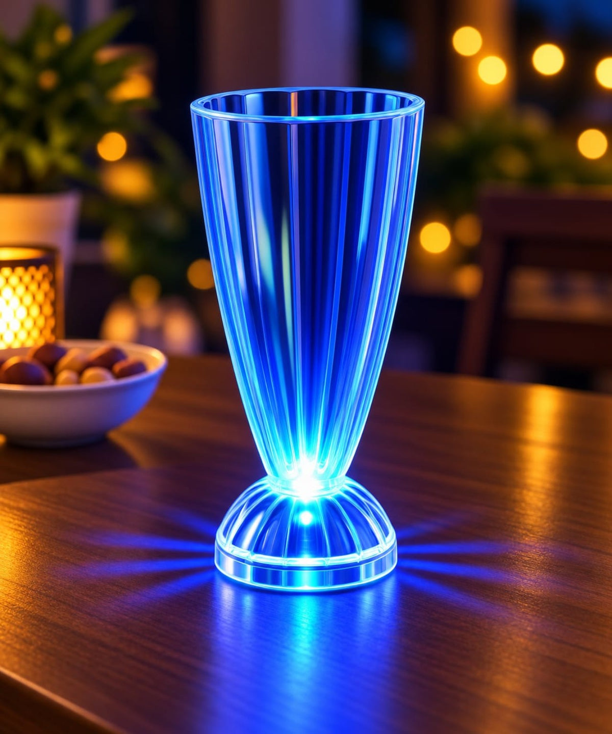 Wireless LED Juice Glass blue