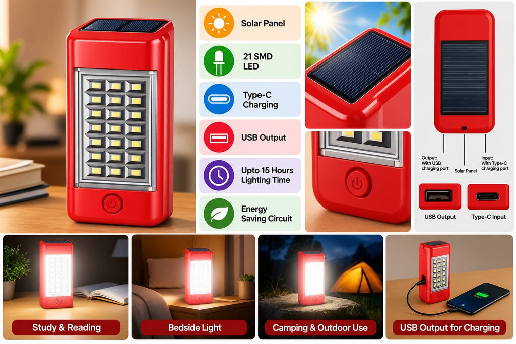 MZ M928 Solar Rechargeable LED Desk Lamp