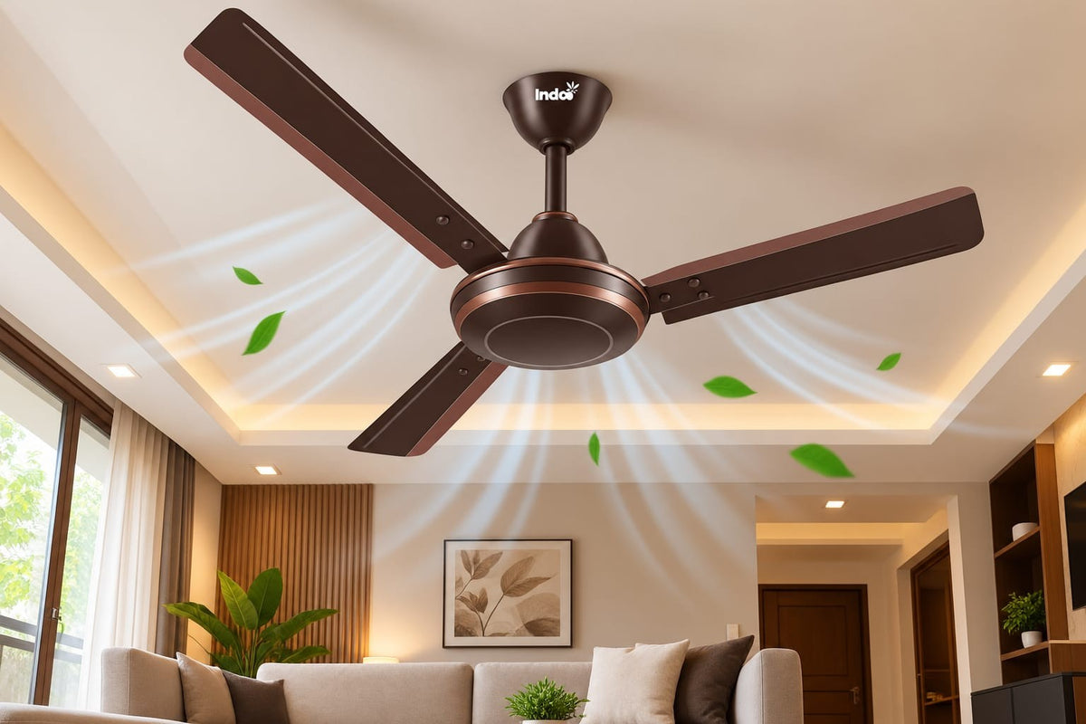 Indo Edge NX Ceiling Fan installed in room