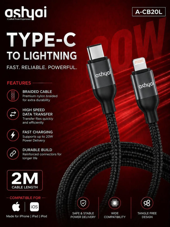 Ashyai Type-C to Lightning Cable A-CB12CL