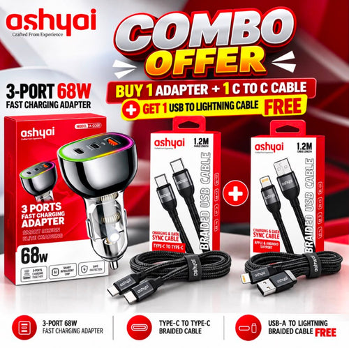 Ashyai 68W Fast Charging Combo Offer