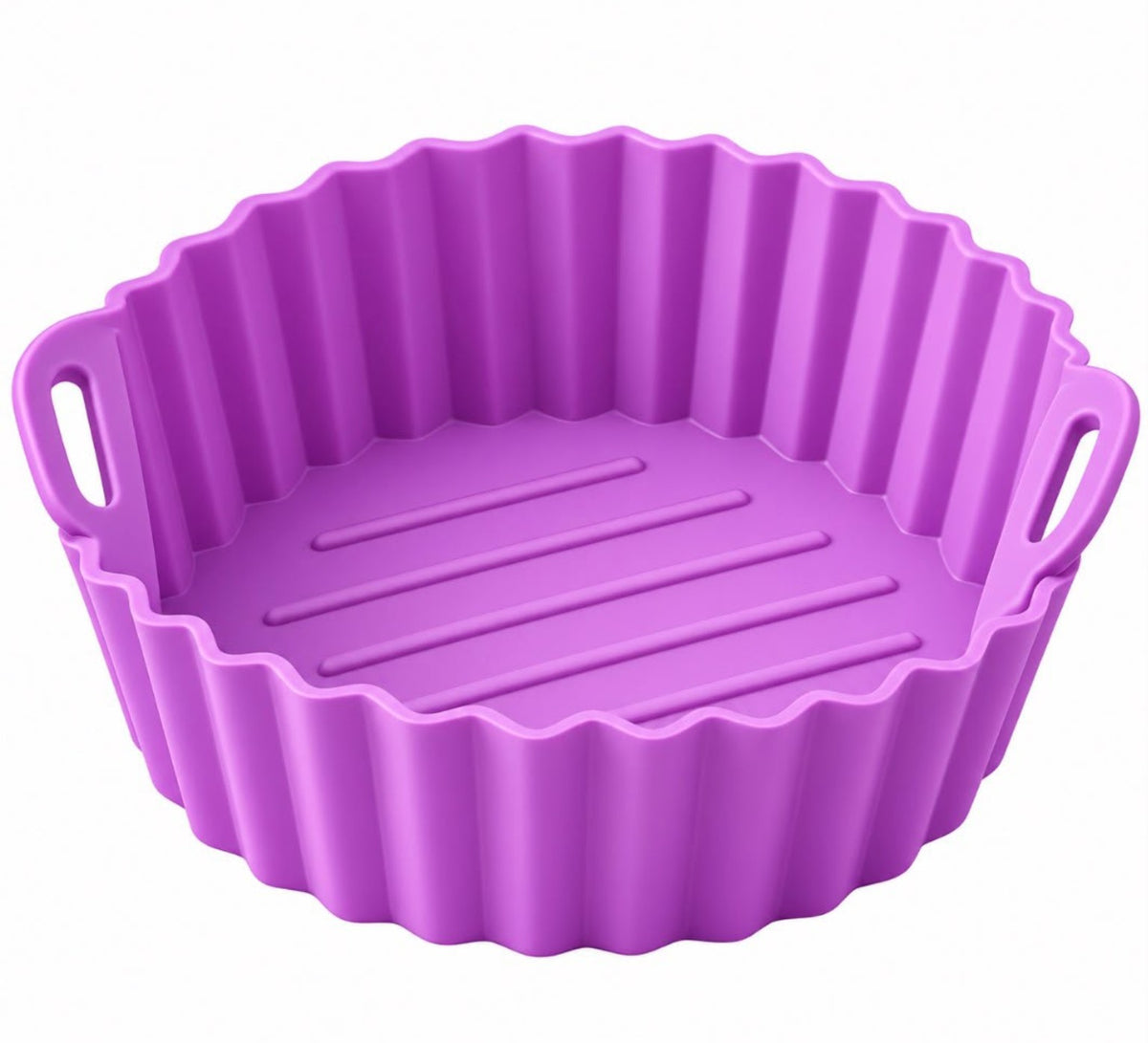 Purple silicone air fryer basket product image