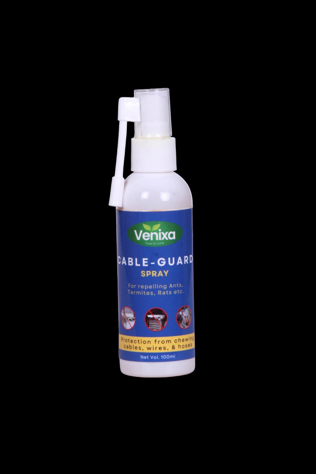 Venixa Cable-Guard Spray bottle on black background