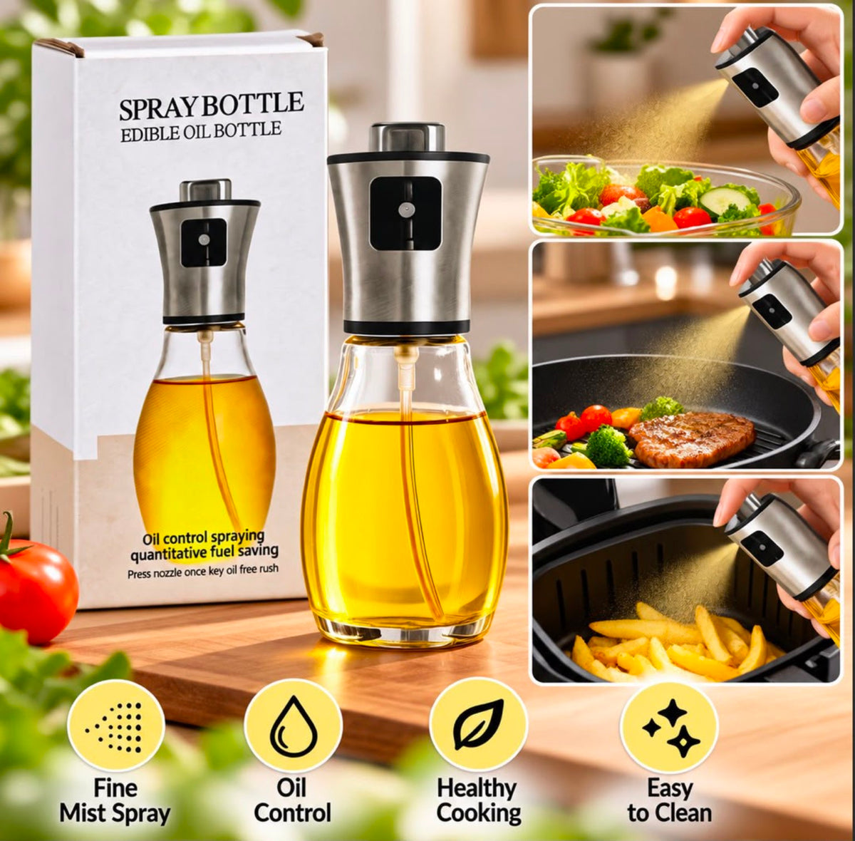 Edible Oil Spray Bottle Cooking Use