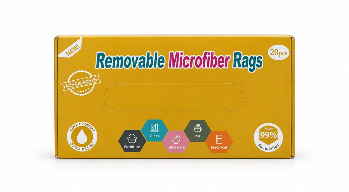 Removable Microfiber Rags bundle and cloths