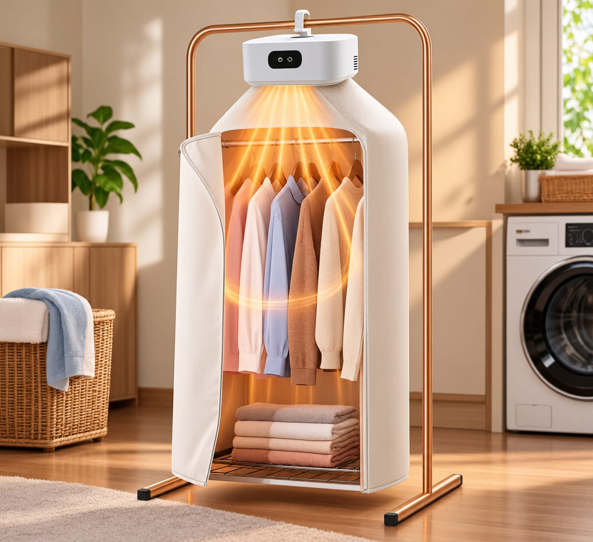 Portable Folding Clothes Drying Heater 600W | Convenient Folding Drying Machine | 10kg Capacity