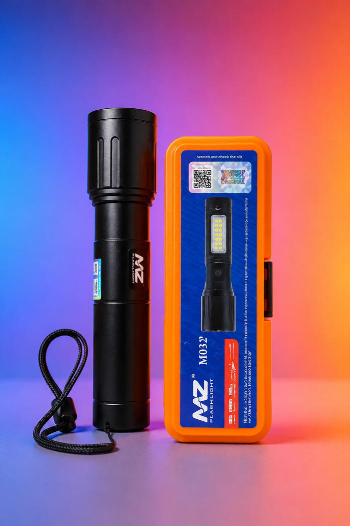 Rechargeable LED Flashlight with Side Light and USB Type-C Charging | High Power Torch