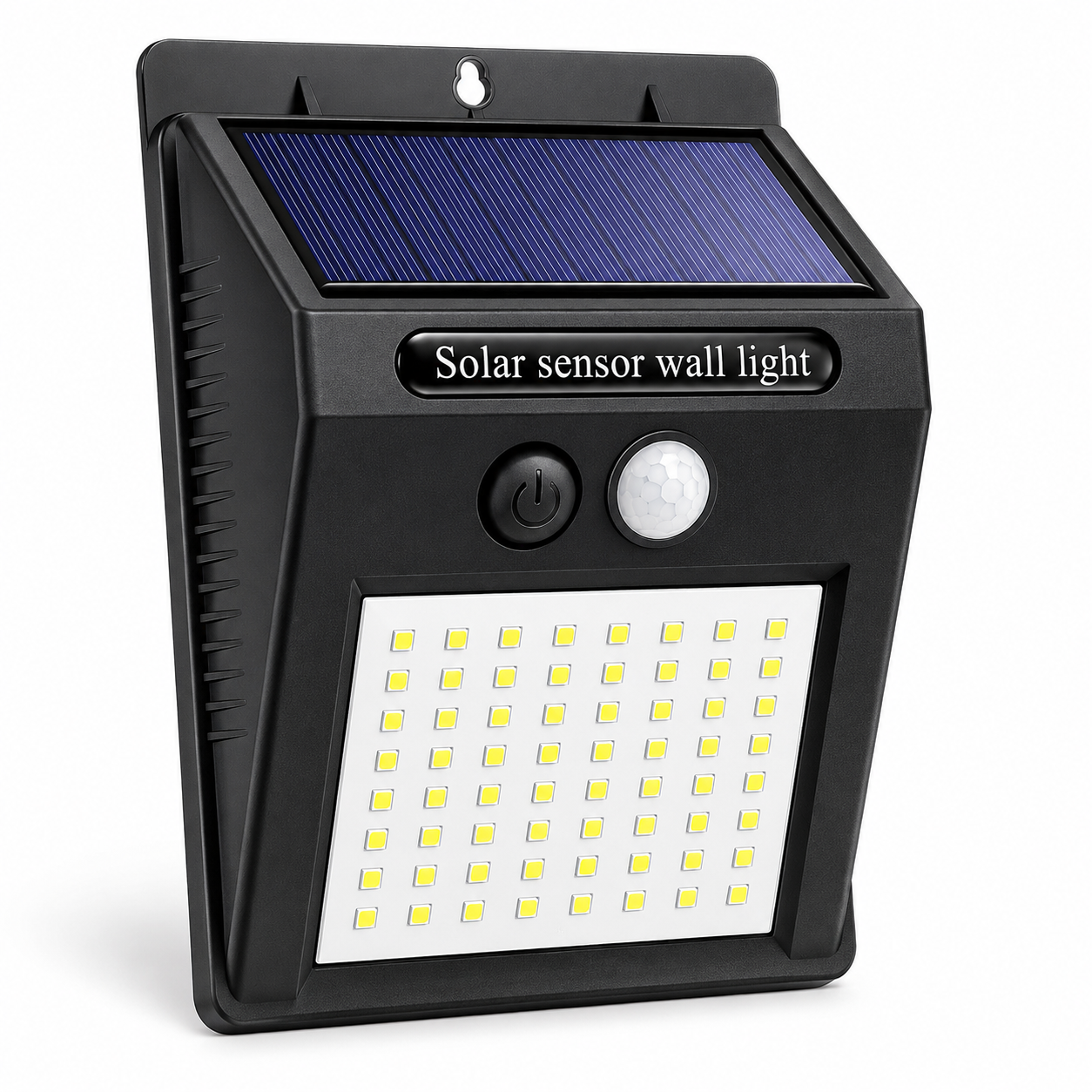 64 LED Solar Wall Light with PIR Motion Sensor