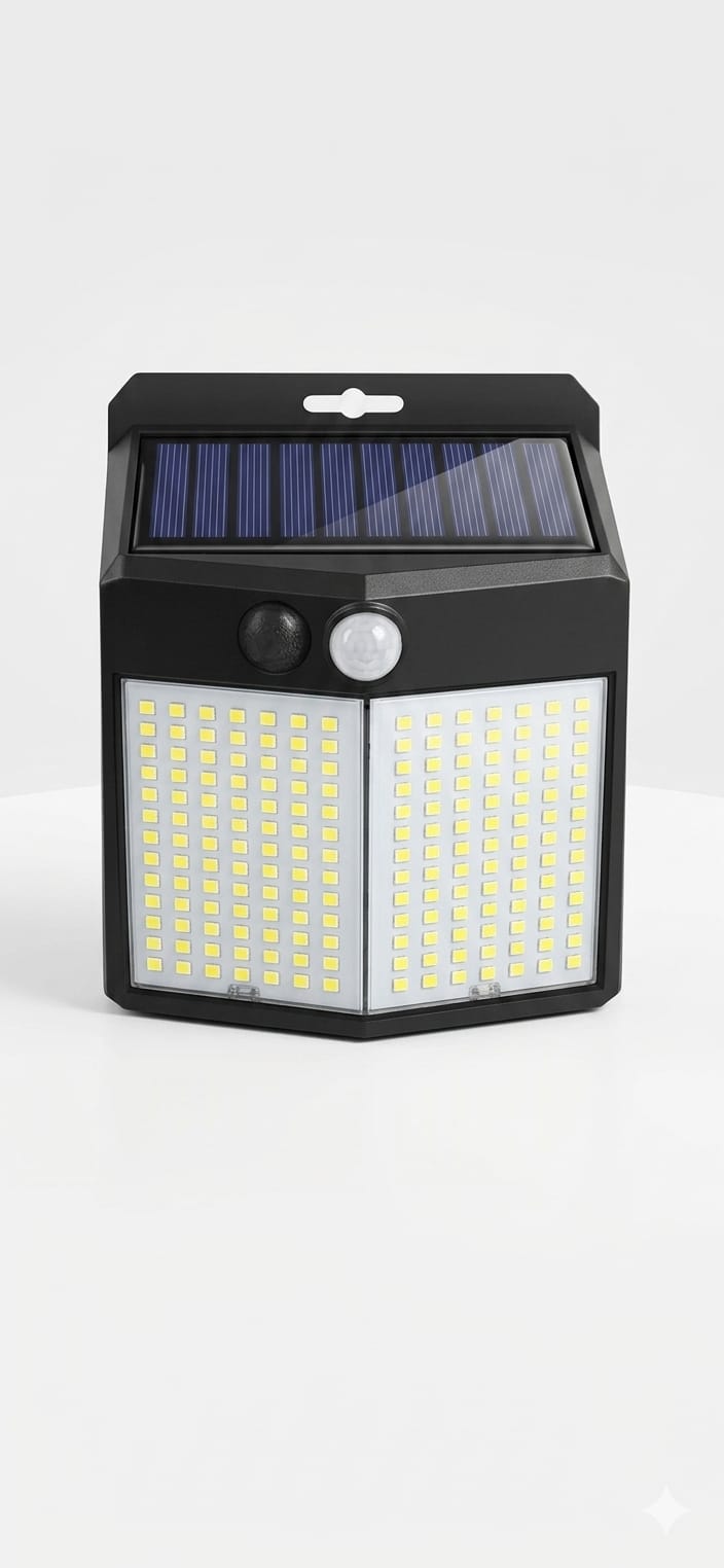 196 LED Solar Sensor Wall Light