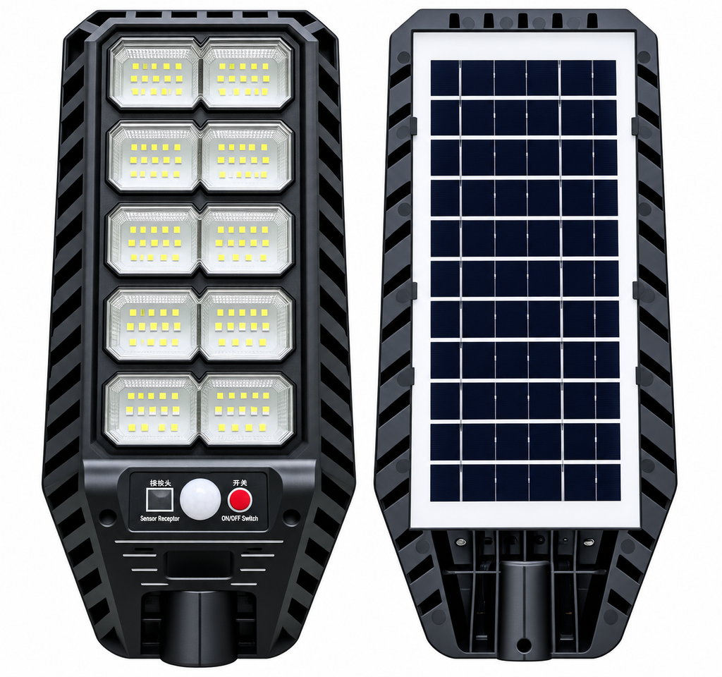 300W 180 LED Ultra Bright Solar Street Light with PIR Motion Sensor & Light Control