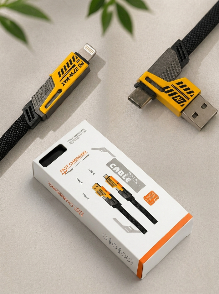 Universal Fast Charging Cable.(Type-C / USB / Lightning) | Softibuy