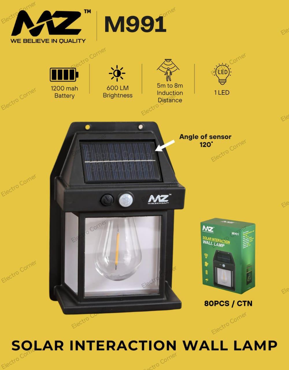 MZ Solar Motion Sensor Wall Lamp