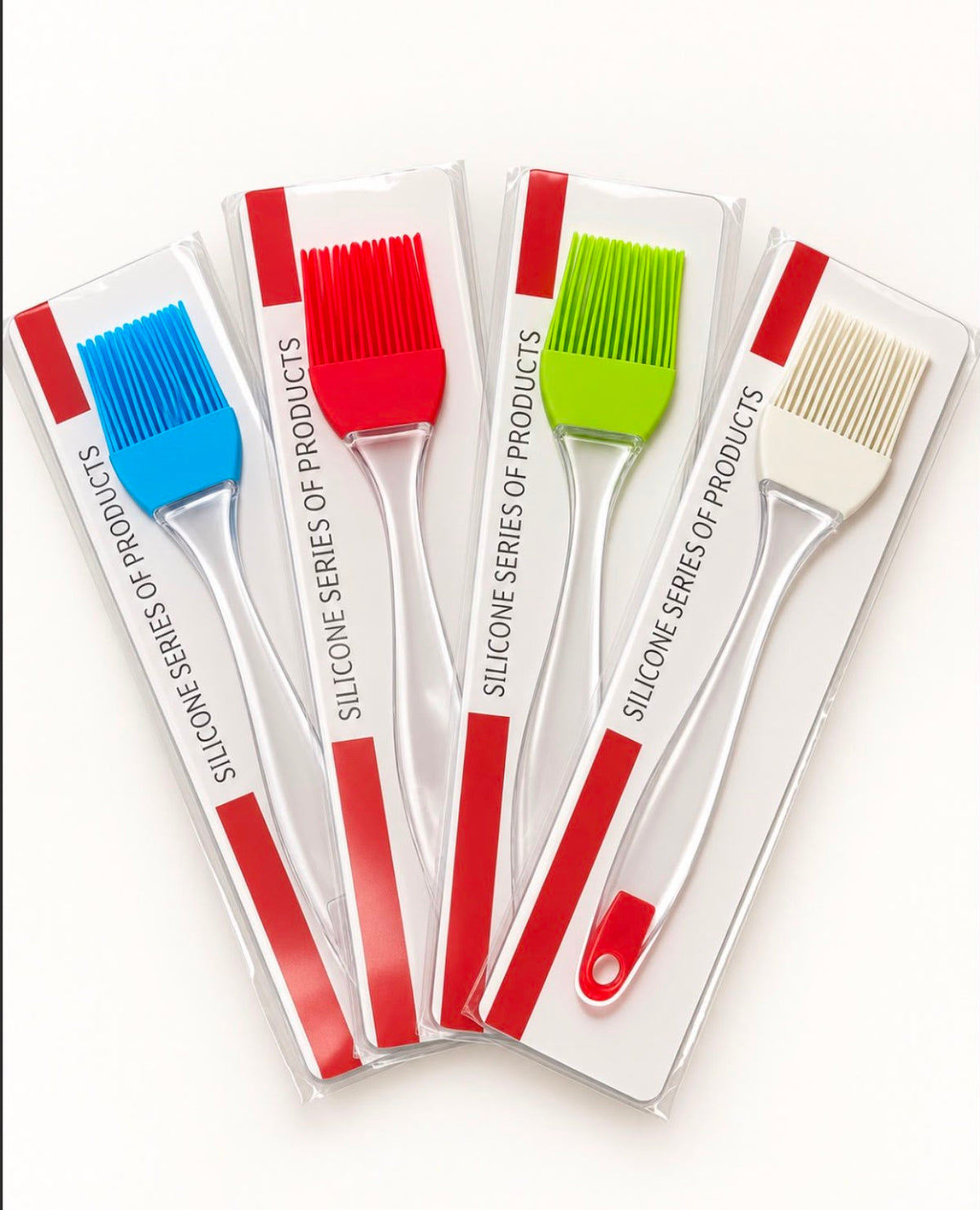 Silicone Kitchen Oil Brush assorted colours in individual packaging